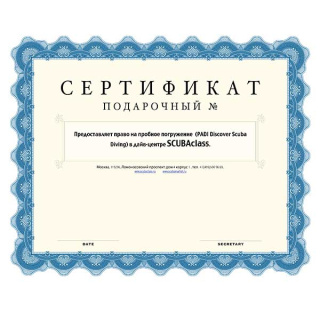 Подарочный сертификат на курс OWD